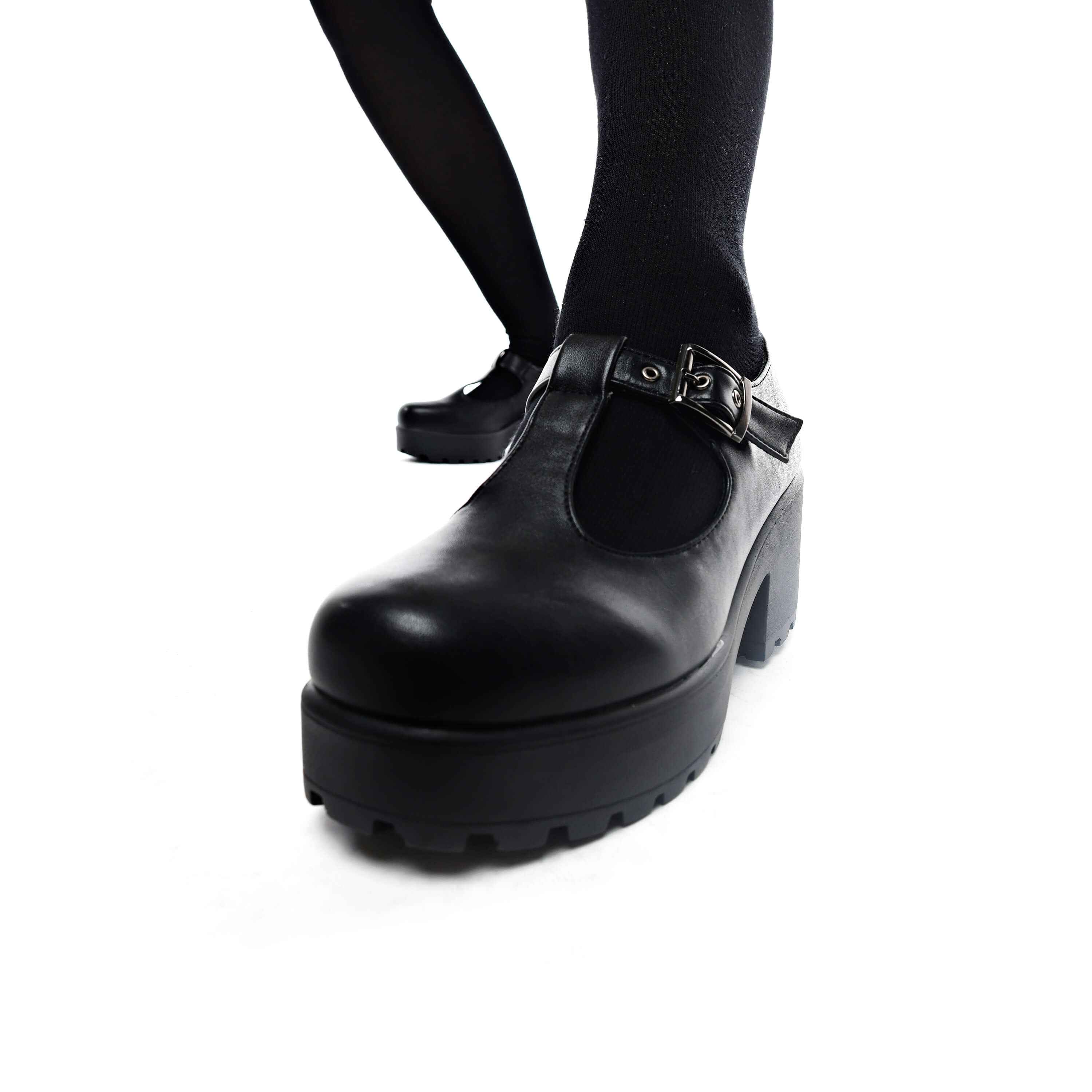 KOI SAI Black Mary Jane Shoes 'Faux Leather Edition'-Clearance