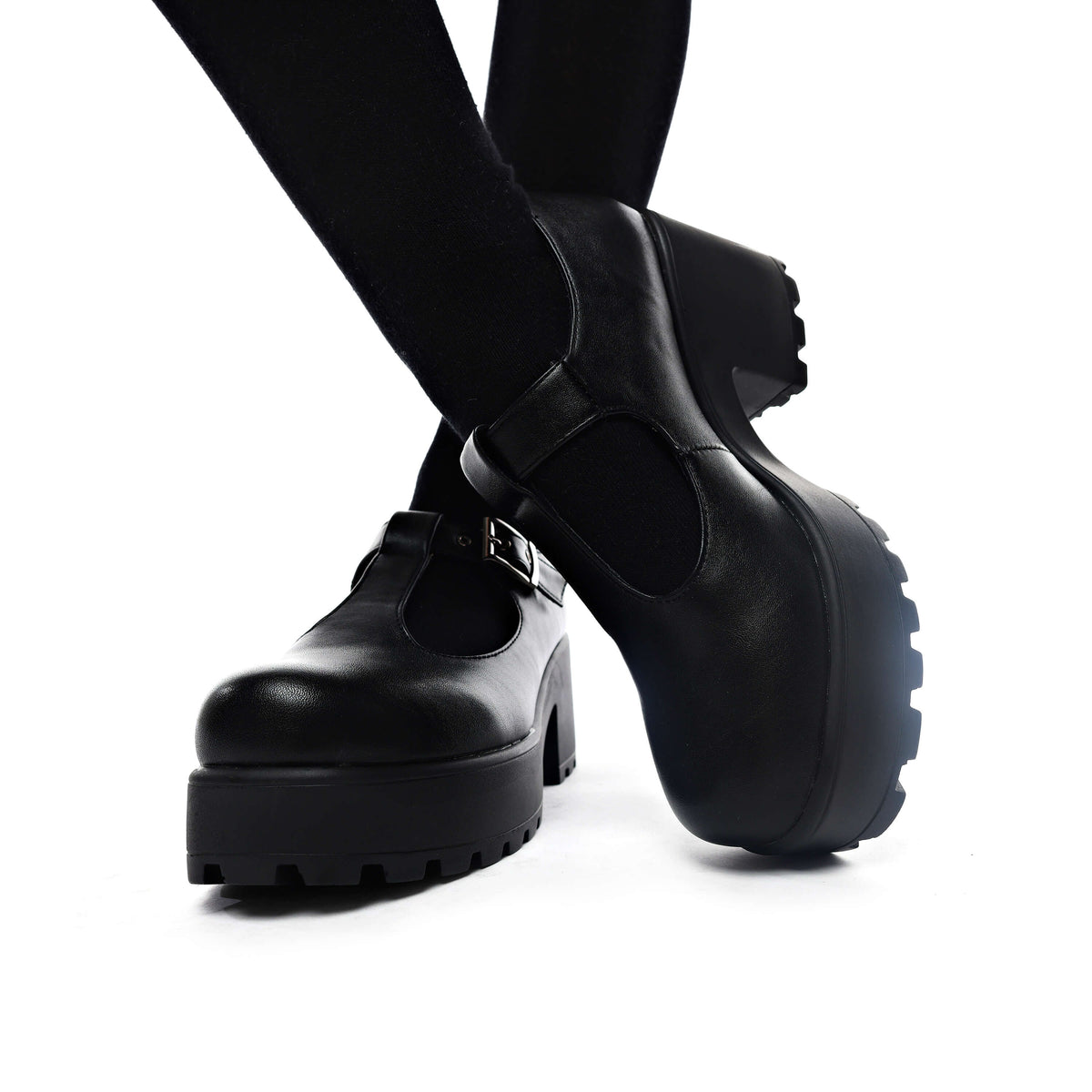 KOI SAI Black Mary Jane Shoes 'Faux Leather Edition'-Clearance