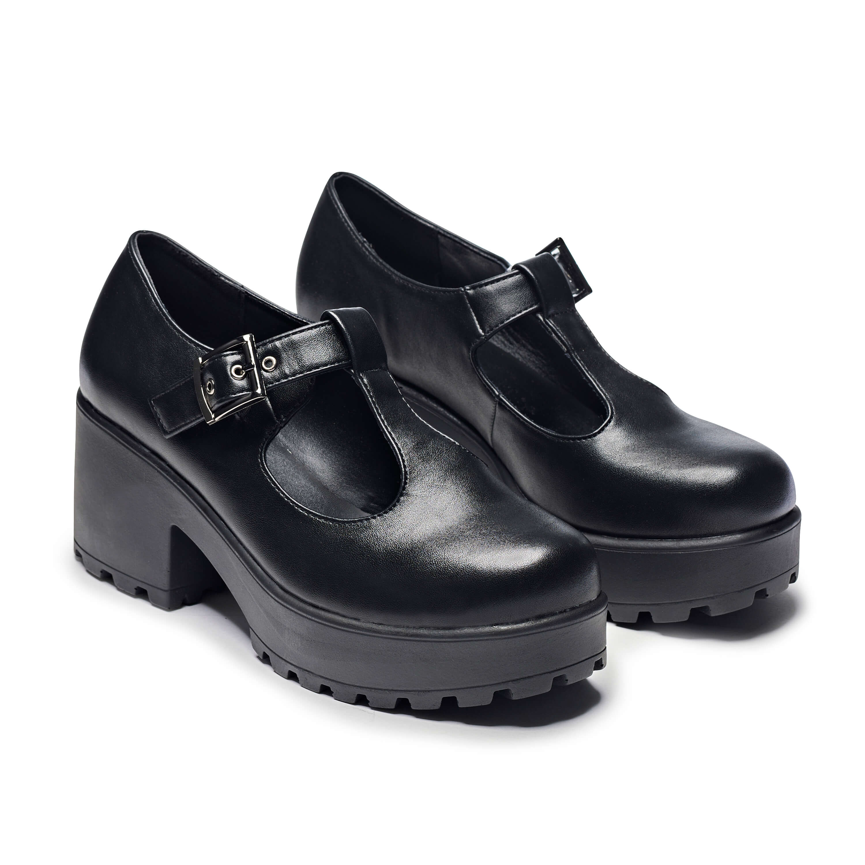 KOI SAI Black Mary Jane Shoes 'Faux Leather Edition'-Clearance