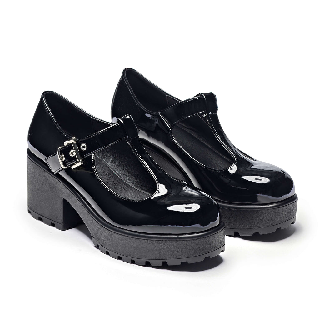 KOI SAI Black Mary Jane Shoes 'Patent Edition'-Size 5-Clearance