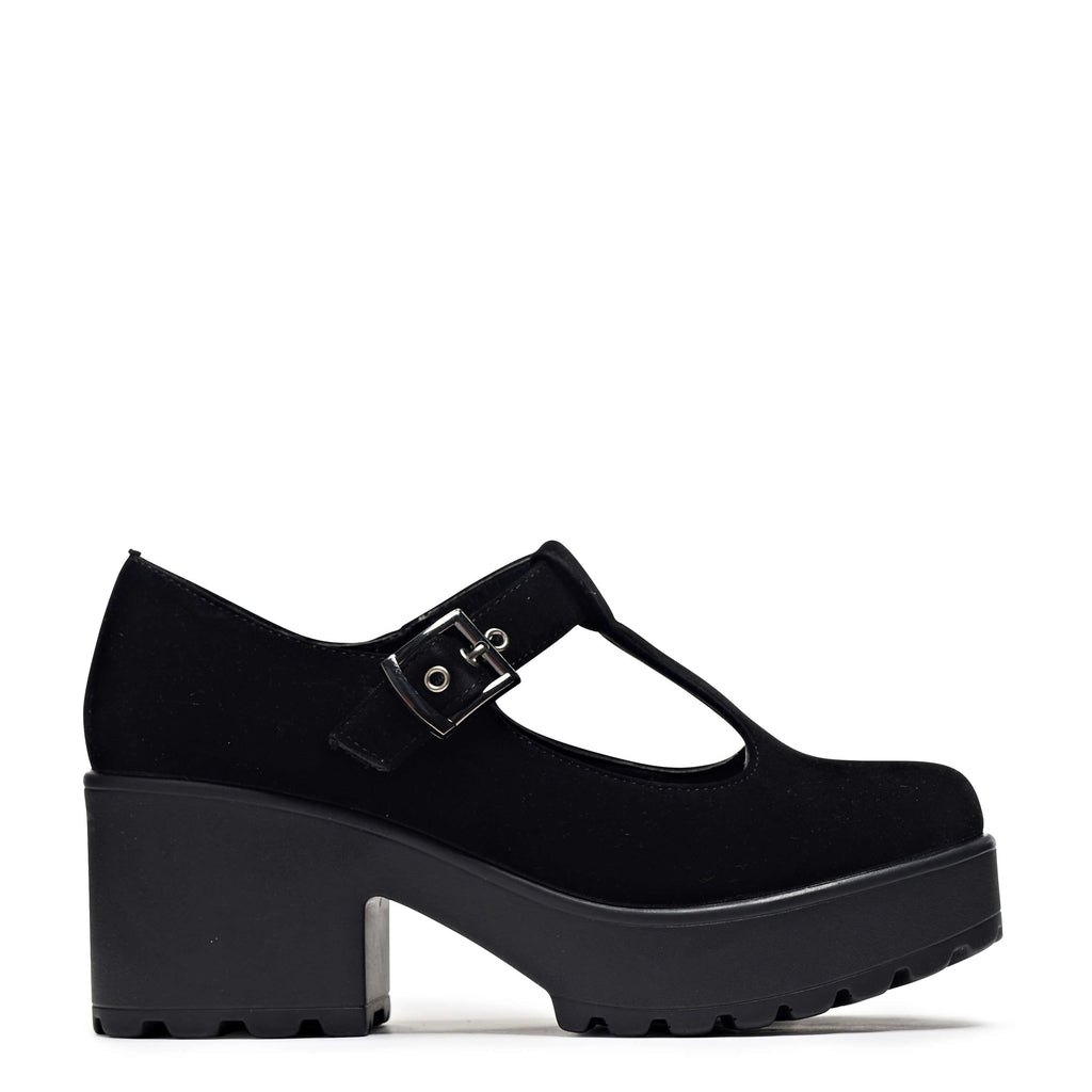KOI Sai Black Mary Jane Shoes 'Suede Edition'-Clearance