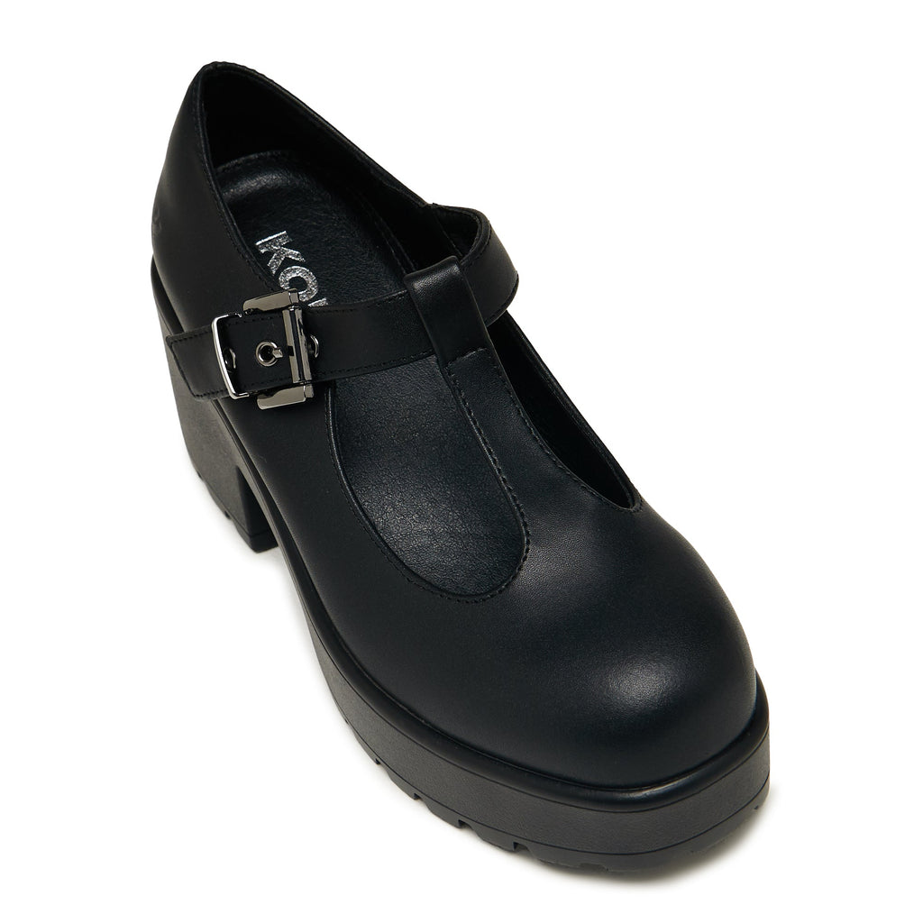 KOI SAI Black Mary Jane Shoes 'Faux Leather Edition'-Clearance