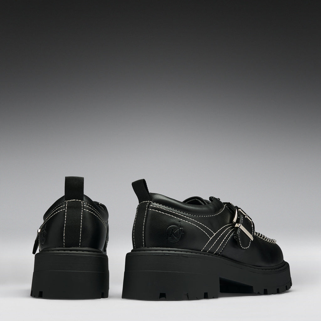 KOI Septu Black Buckle Shoes