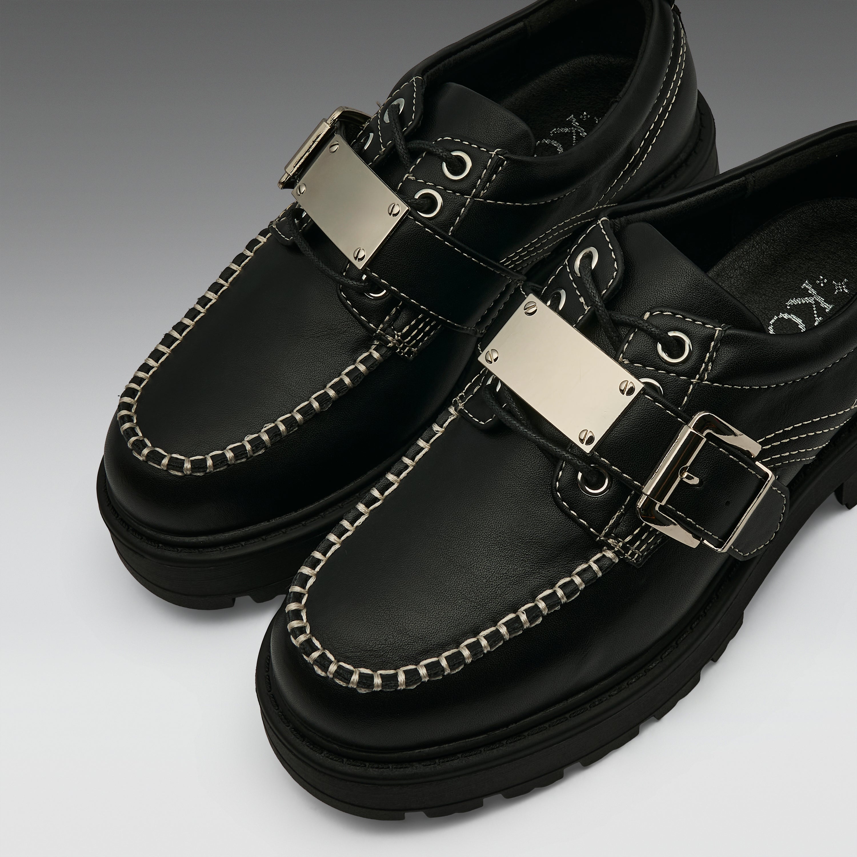 KOI Septu Black Buckle Shoes