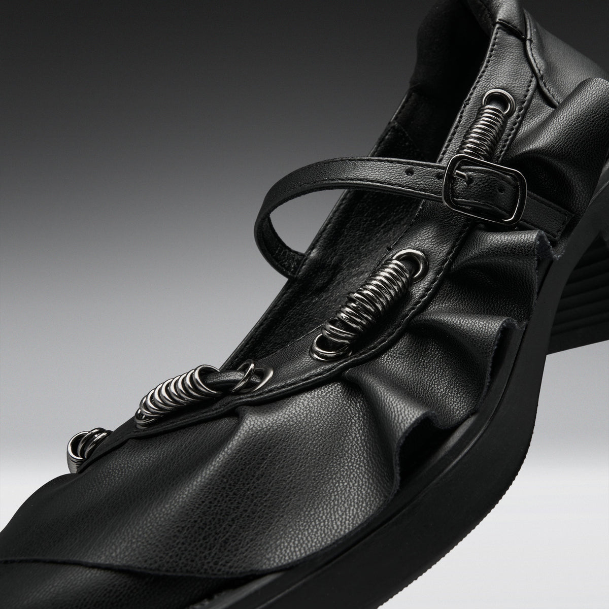 KOI Stormveil Ruffle Chain Mary Janes-Clearance