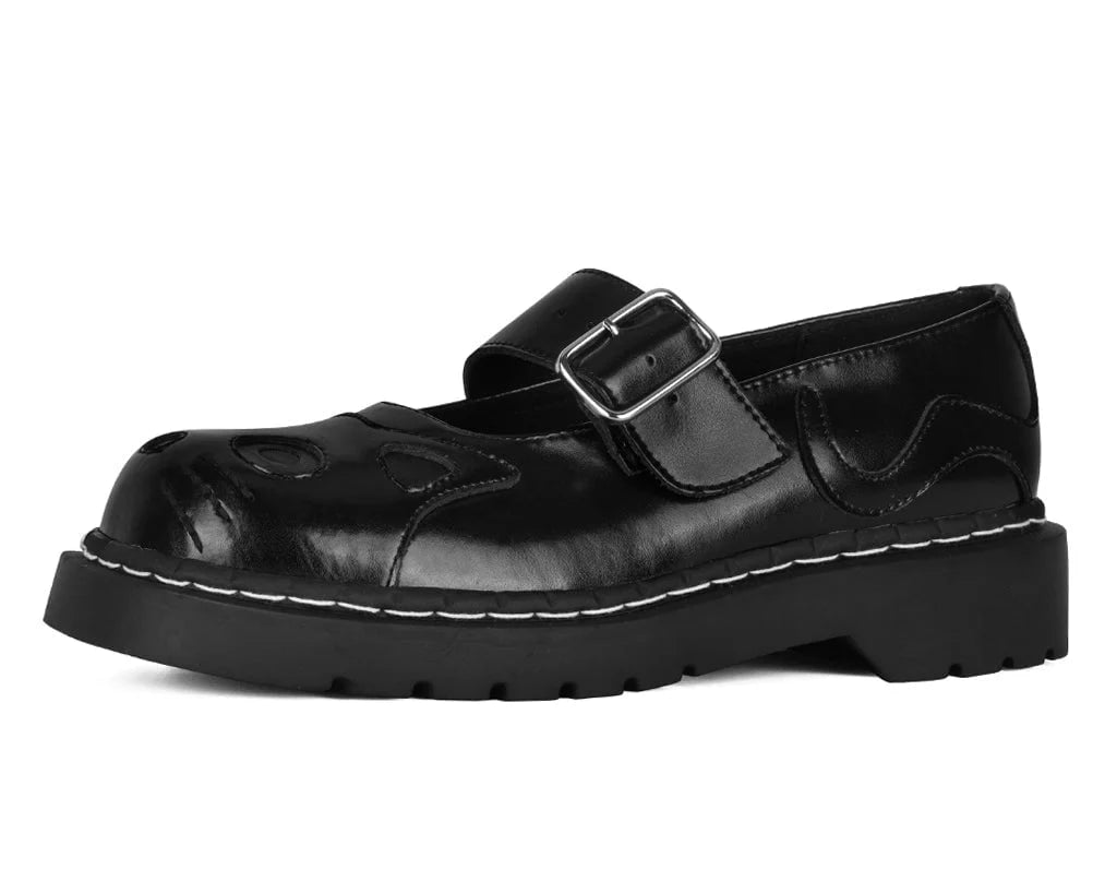 TUK Black Out Kitty Mary Jane-Clearance