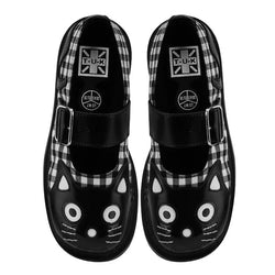 TUK Black & White Gingham Kitty Mary Jane