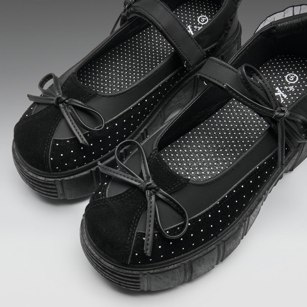 KOI Tempest Polka Dot Platform Ballet Mary Janes-Clearance