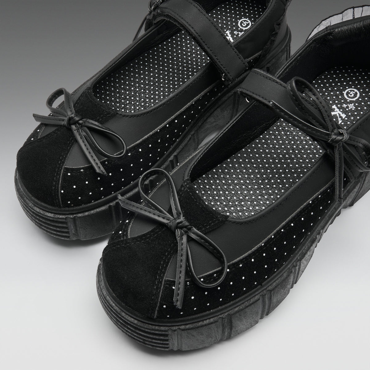 KOI Tempest Polka Dot Platform Ballet Mary Janes-Clearance