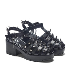The Swordslayer Chunky Sandals - Black-Size 12-Clearance