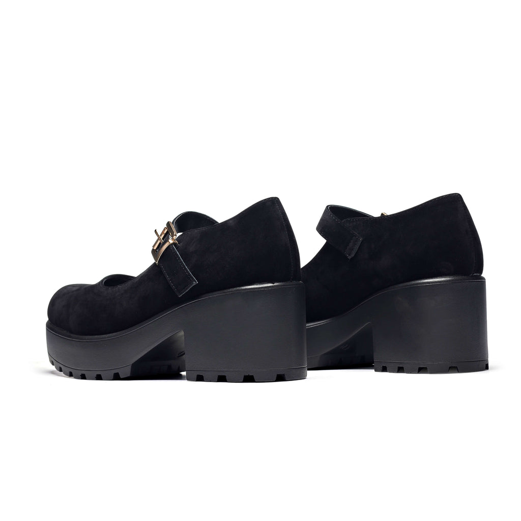 TIRA Black Mary Jane Shoes 'Suede Edition'-Clearance