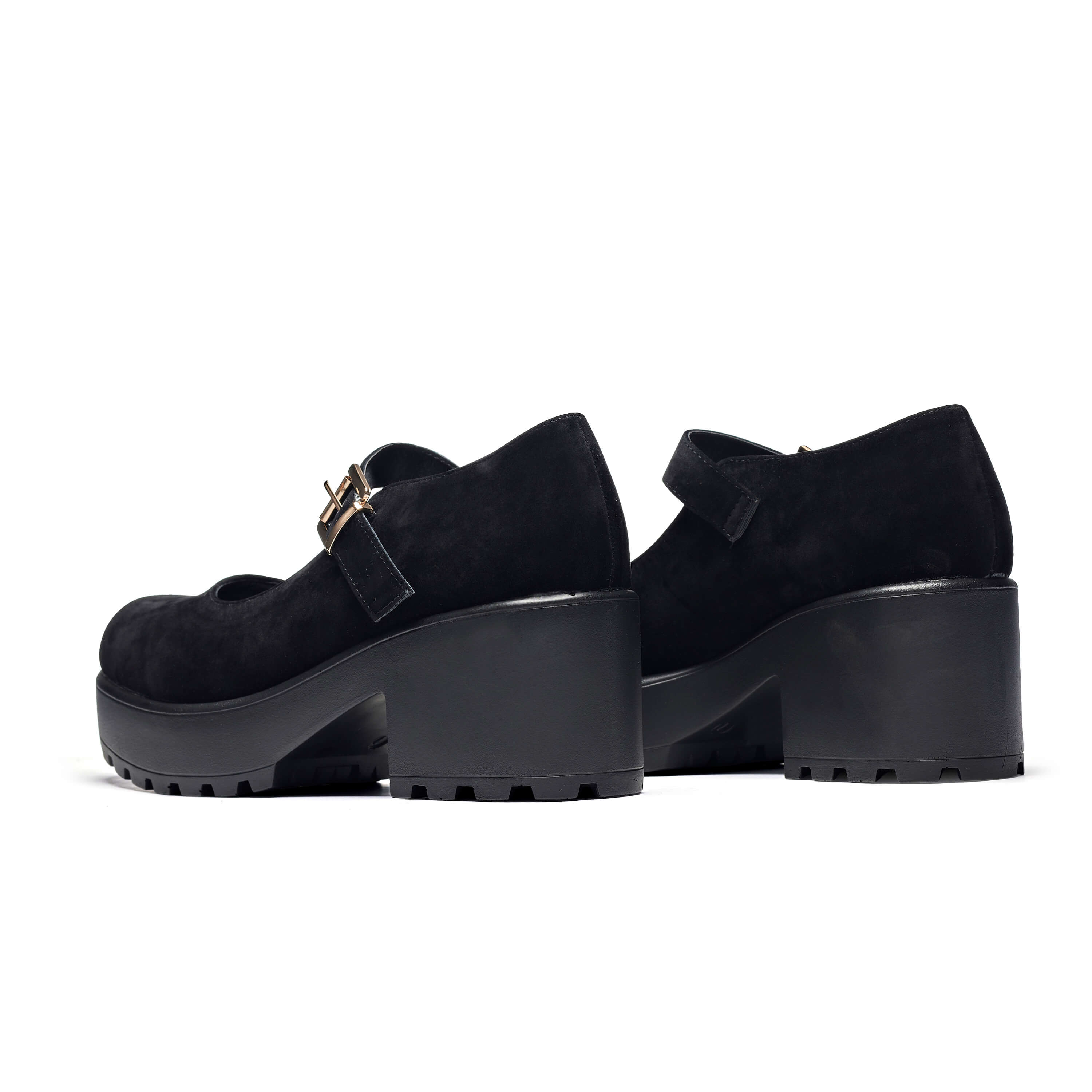 TIRA Black Mary Jane Shoes 'Suede Edition'-Clearance