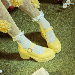 Tira Mary Jane Shoes 'Sunshine Yellow Edition'-Size 8-Clearance