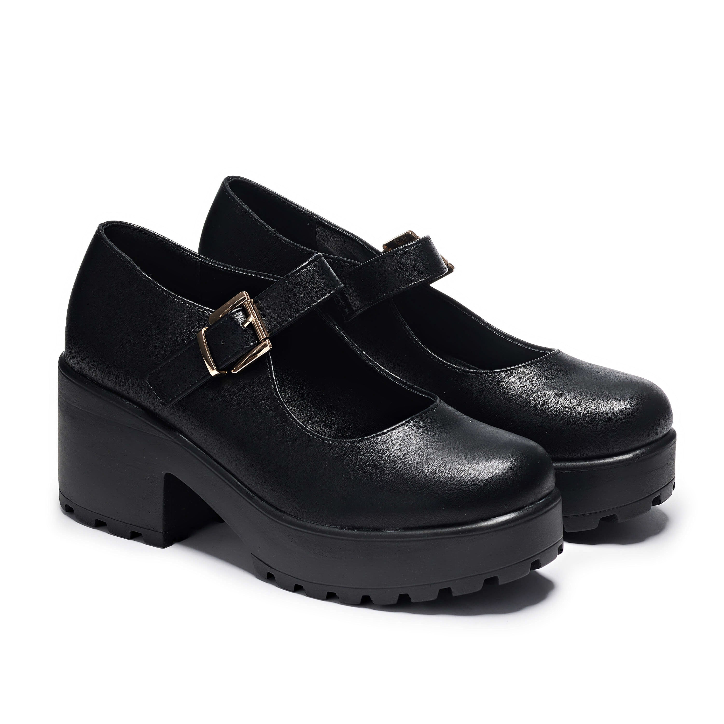 Tira Mary Jane Shoes 'Faux Leather Edition'-Black-Size 5-Clearance