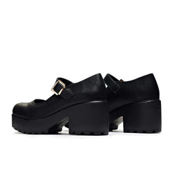 Tira Mary Jane Shoes 'Faux Leather Edition'-Black-Size 5-Clearance