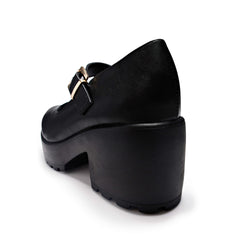 Tira Mary Jane Shoes 'Faux Leather Edition'-Black-Size 5-Clearance