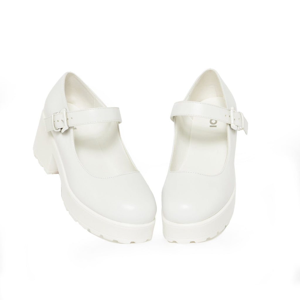 KOI Tira Mary Jane Shoes 'White Washout Edition'-Clearance