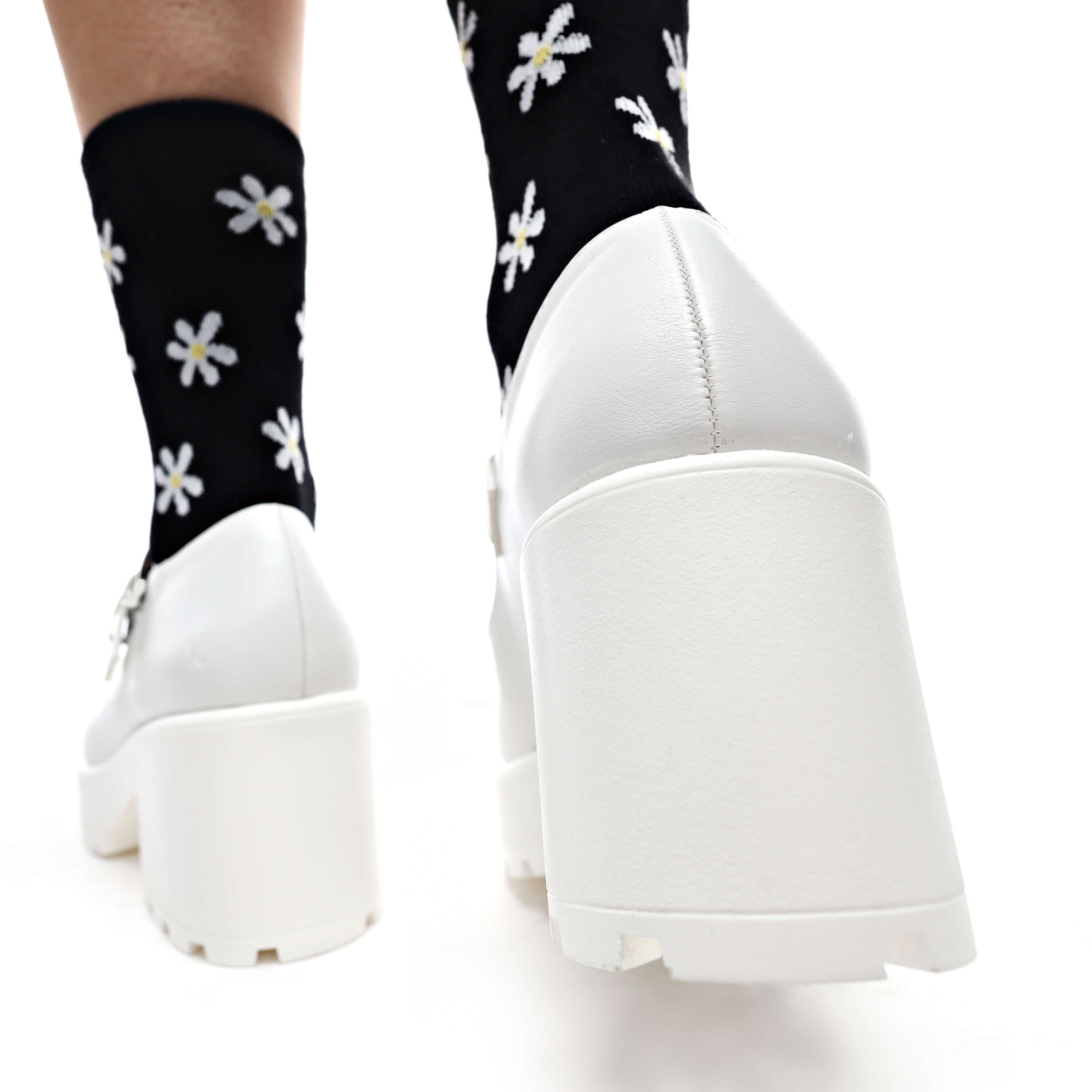 KOI Tira Mary Jane Shoes 'White Washout Edition'-Clearance