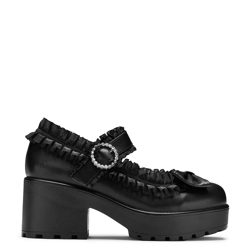 KOI Tira Ruffle Mary Janes ‘ Dark Delights Edition’-Clearance