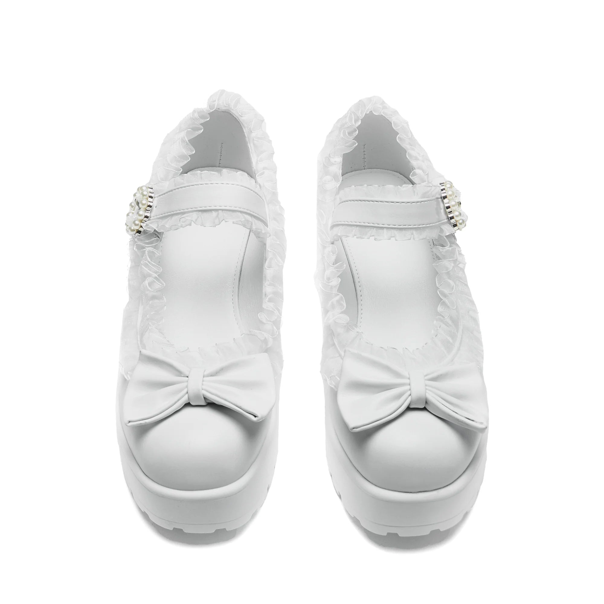 KOI Tira Ruffle Mary Janes ‘ Porcelain Delights Edition’-Clearance