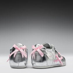 KOI Bambalina Cat Lace up Bow Pumps- Silver