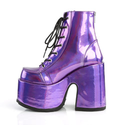 Demonia Camel-203-Purple Hologram-Size 9-Clearance