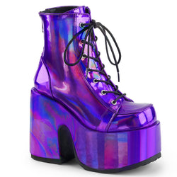 Demonia Camel-203-Purple Hologram-Size 9-Clearance