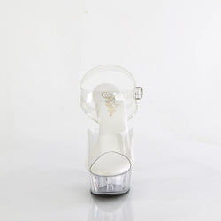 Pleaser Delight-608VL-Clear/Clear-Size 6-Clearance