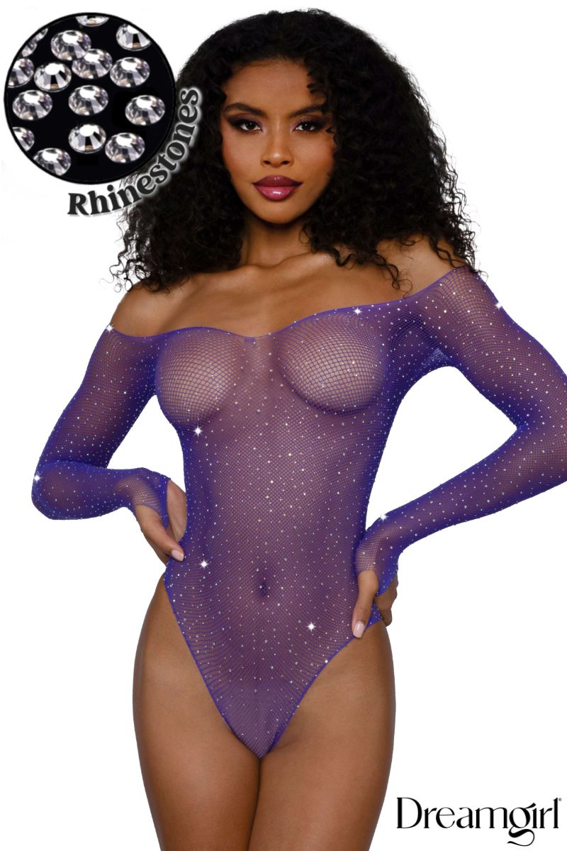 Dreamgirl Rhinestone Fishnet Teddy