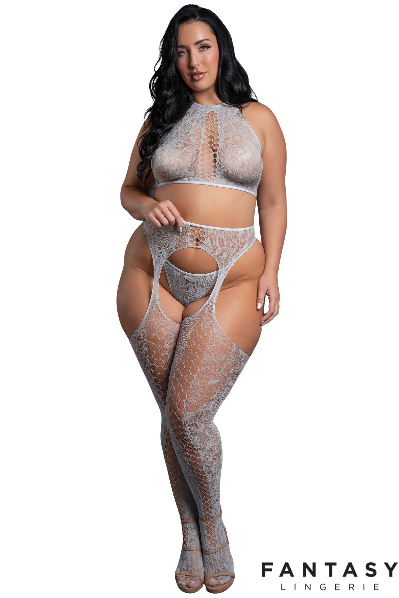 Fantasy 3Pc. Set Lace Bodystocking