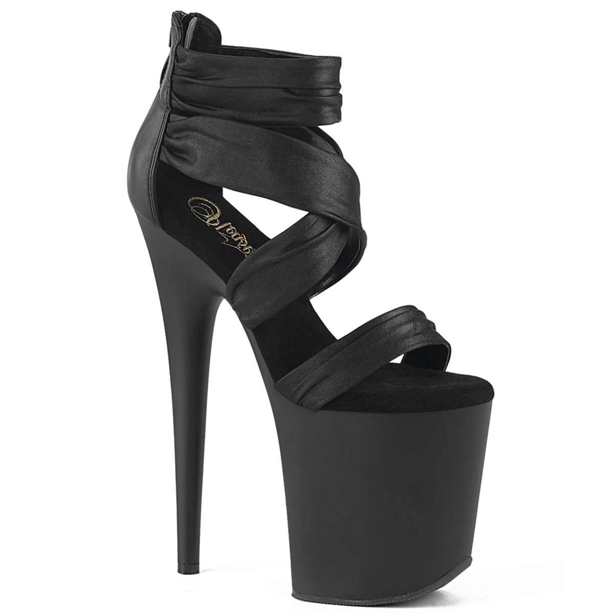 Pleaser Flamingo-820-Black-Size 5-Clearance