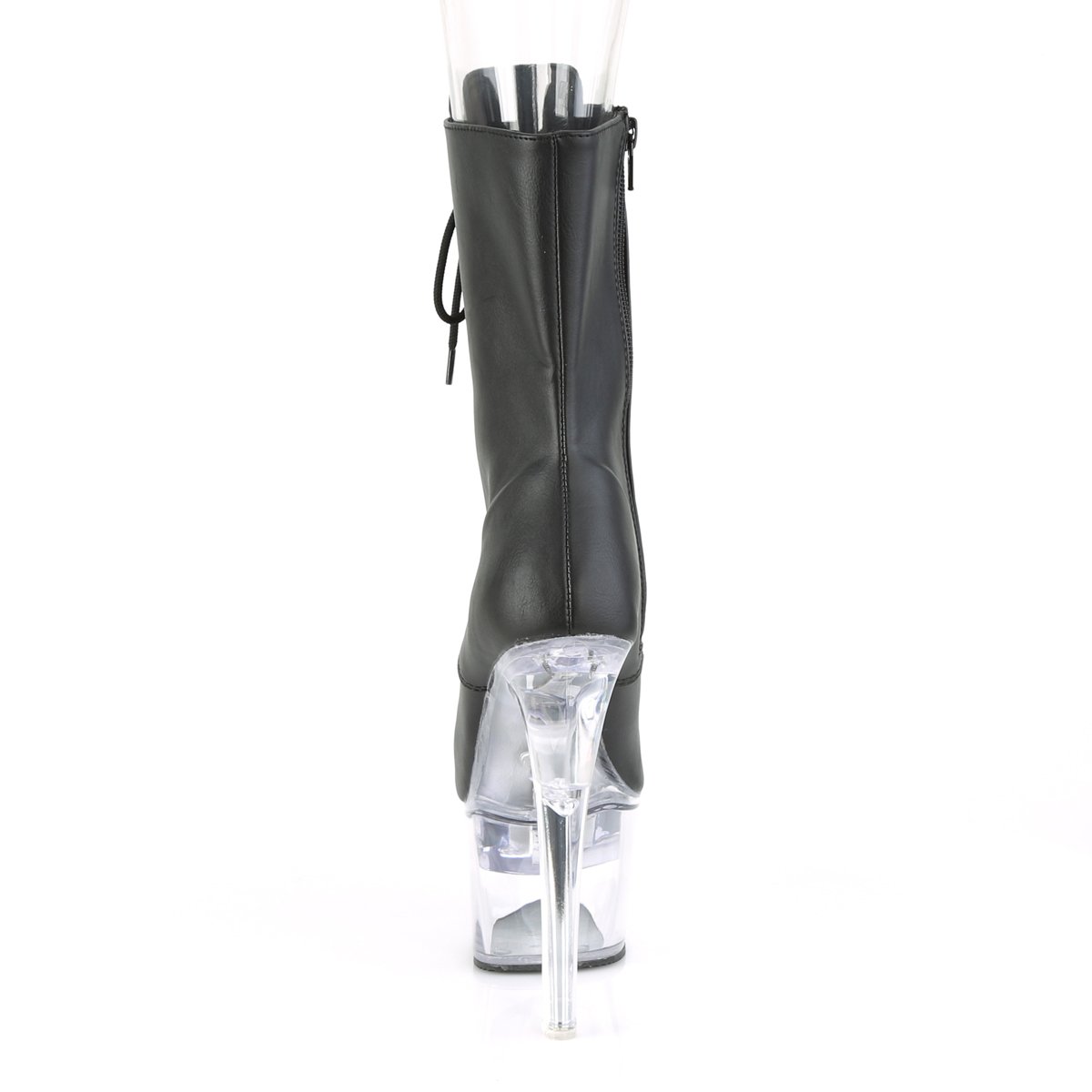 Pleaser Flashdance-1020-7-Black-Clear-Size 5-Clearance