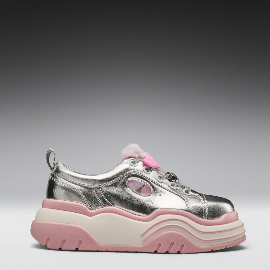 KOI Girlie Pop Chunky Trainers- Silver