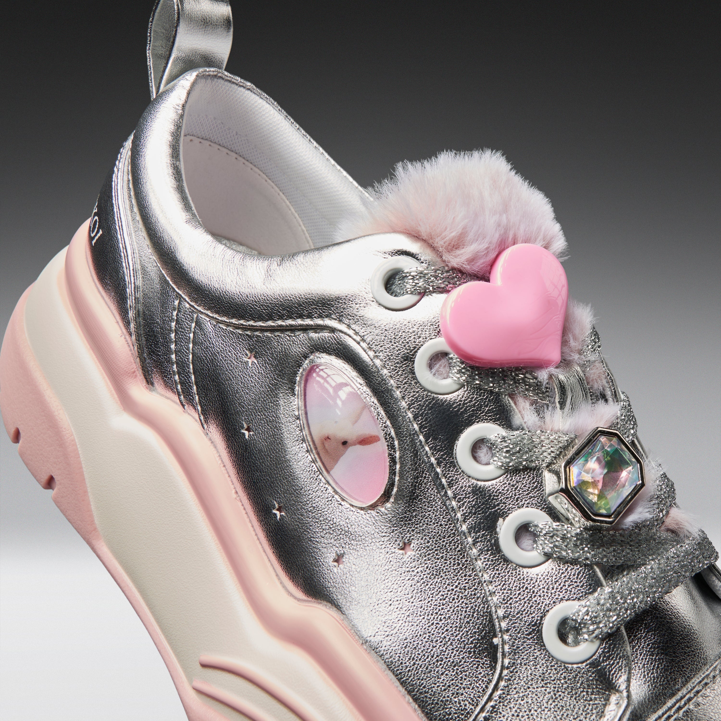 KOI Girlie Pop Chunky Trainers- Silver