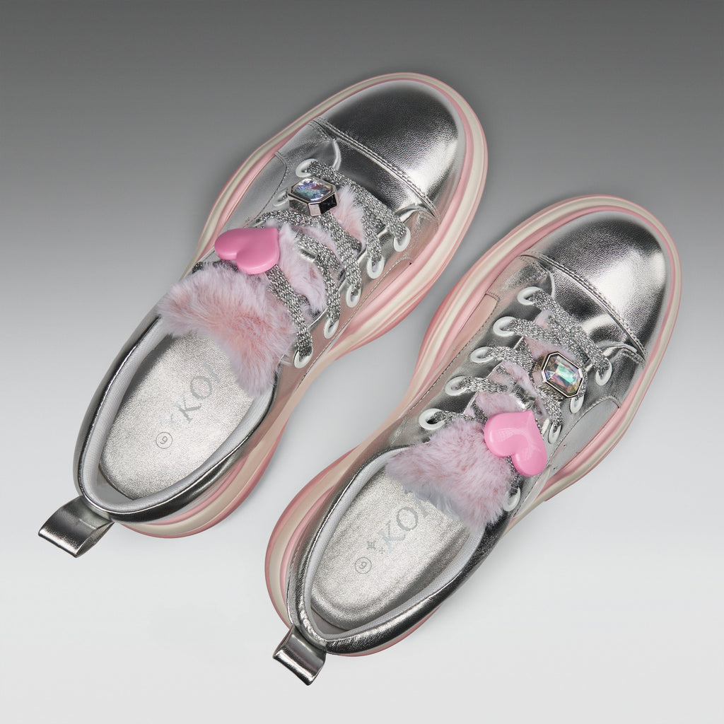 KOI Girlie Pop Chunky Trainers- Silver