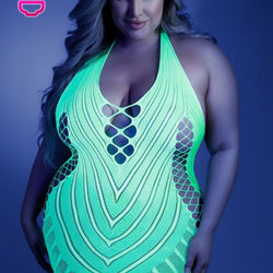 Stretch UV Reactive Fishnet Chemise