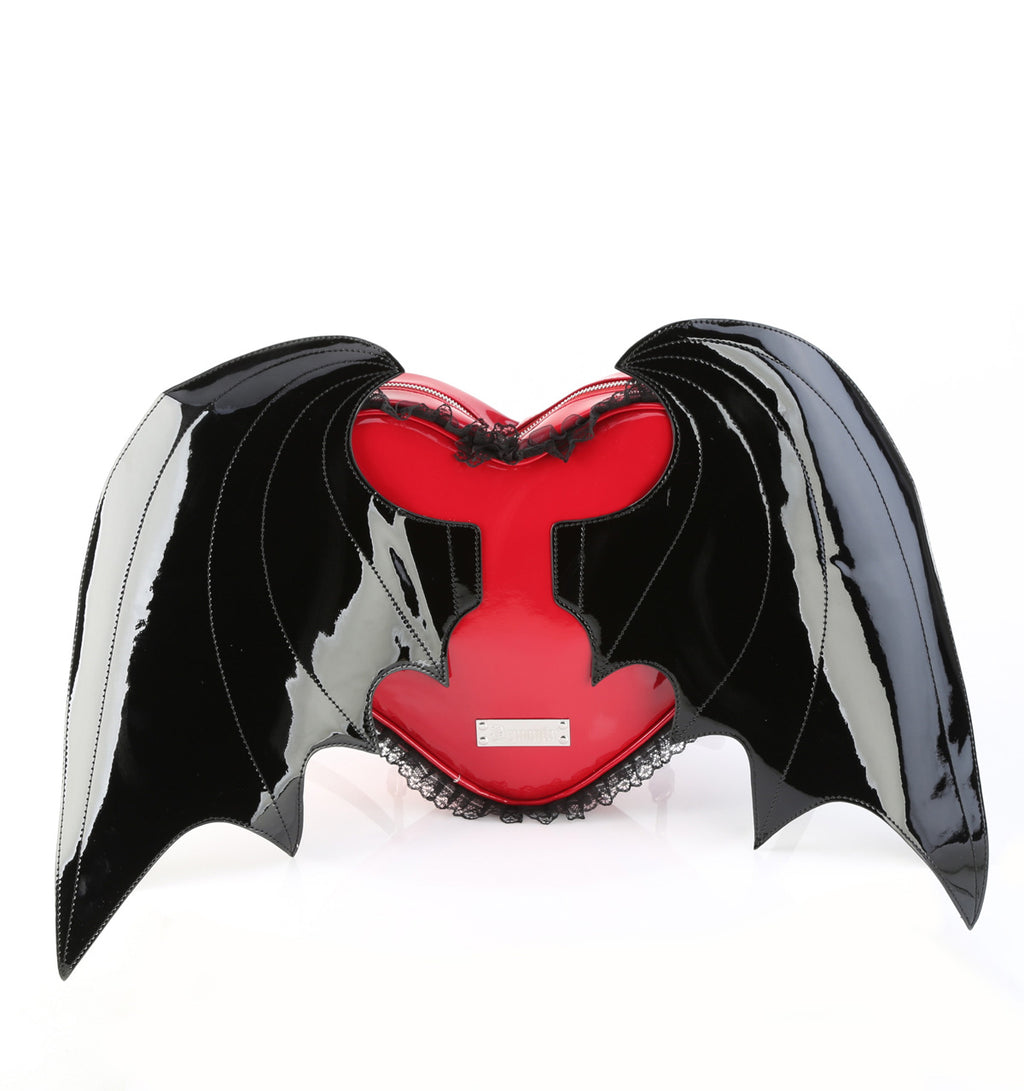 Demonia Hb-214-Patent Heart Batwing Backpack