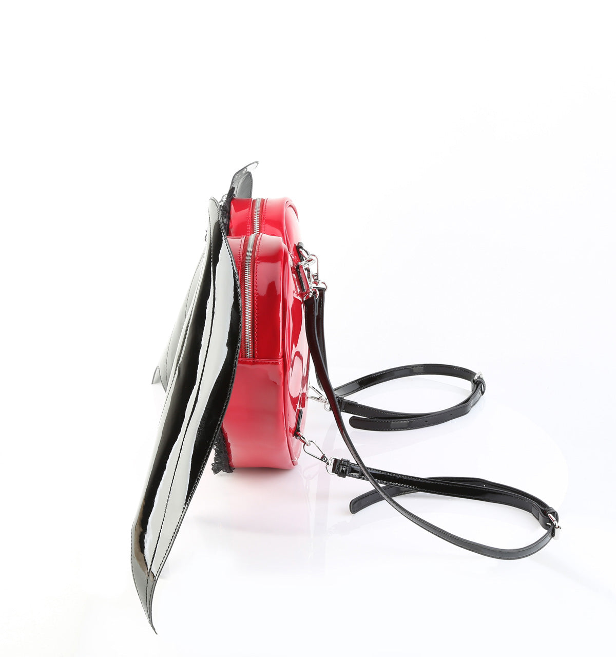 Demonia Hb-214-Patent Heart Batwing Backpack