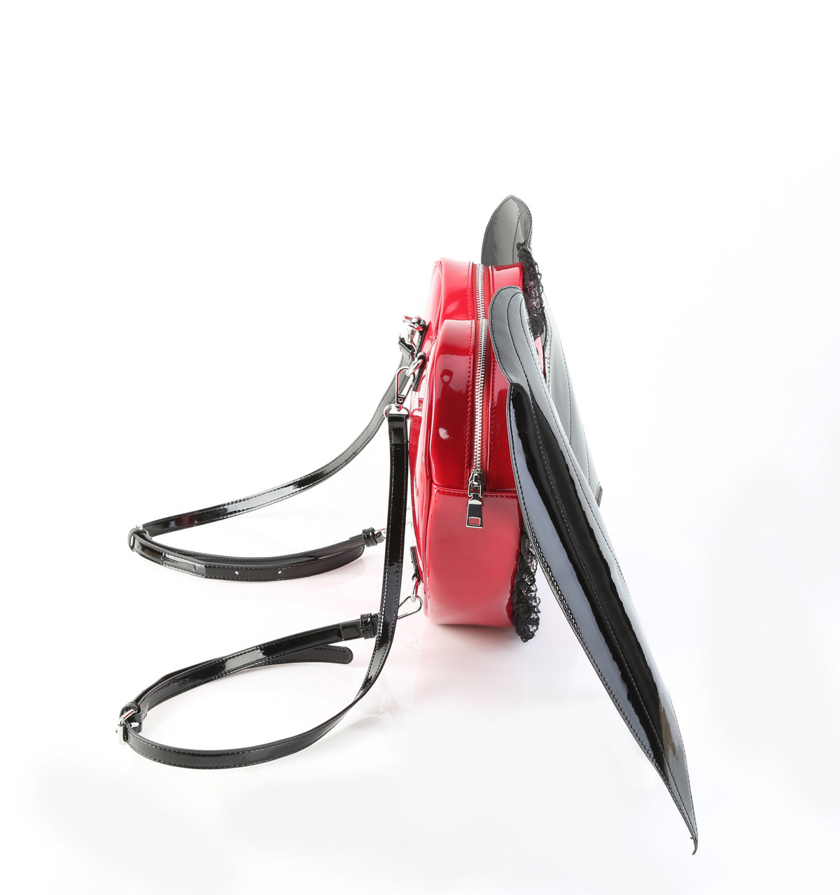 Demonia Hb-214-Patent Heart Batwing Backpack