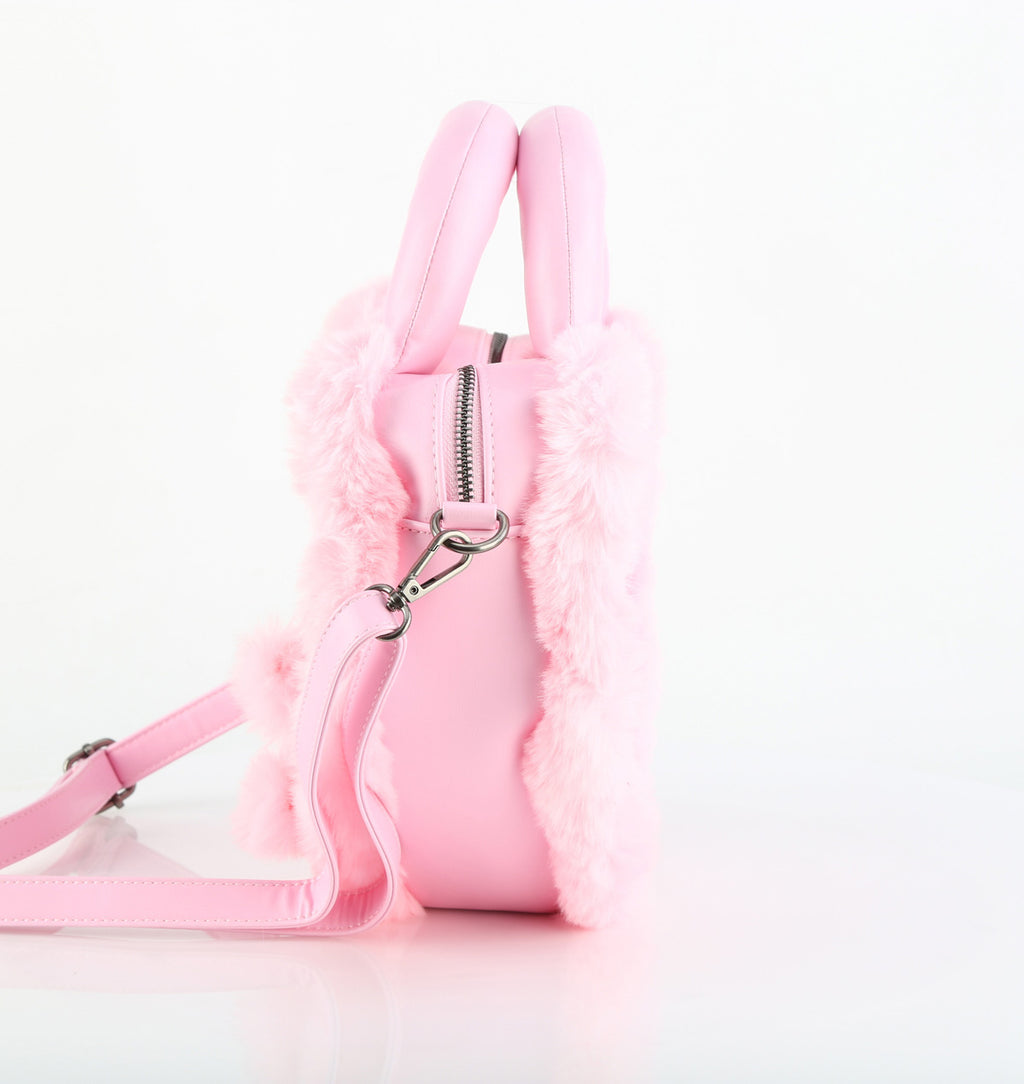 Demonia HB-631 Faux Fur Heart Shaped Purse