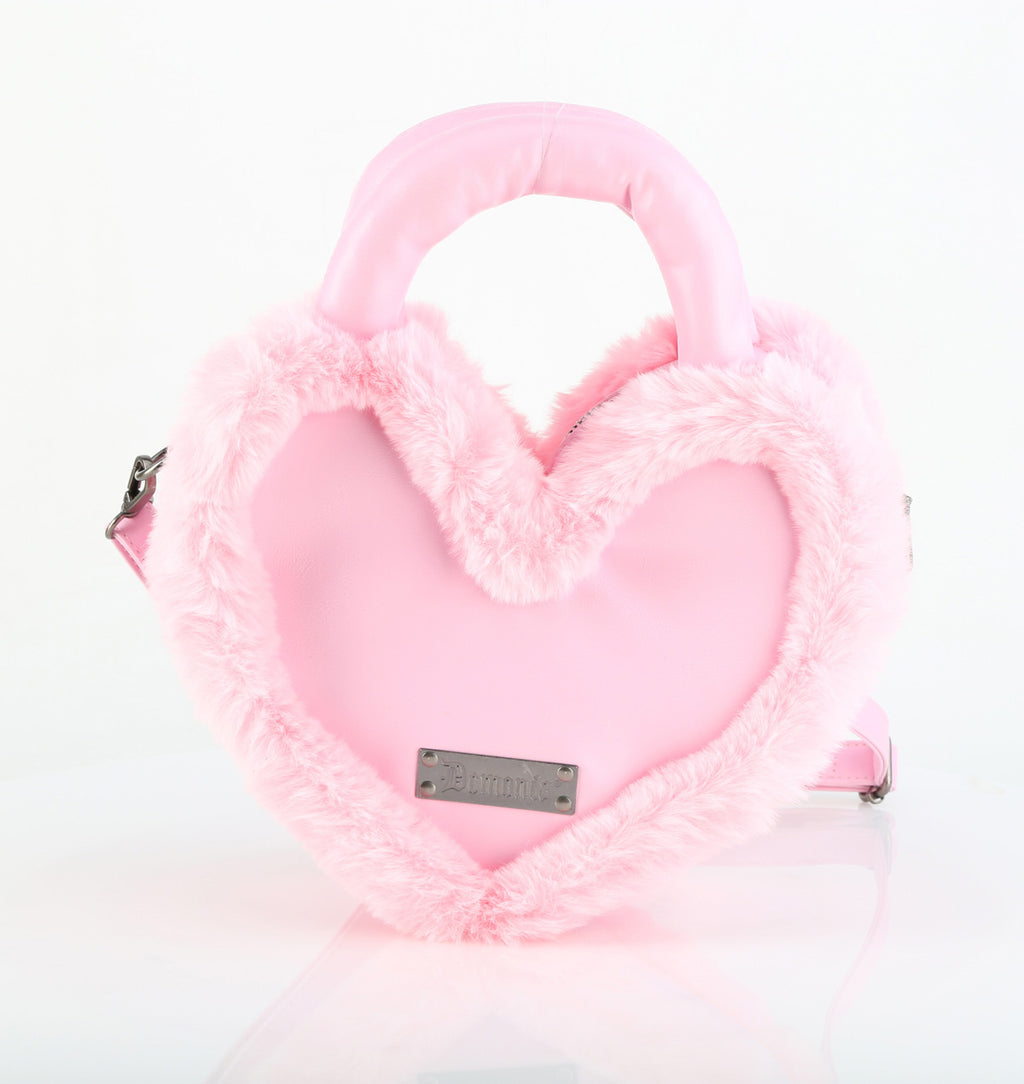 Demonia HB-631 Faux Fur Heart Shaped Purse