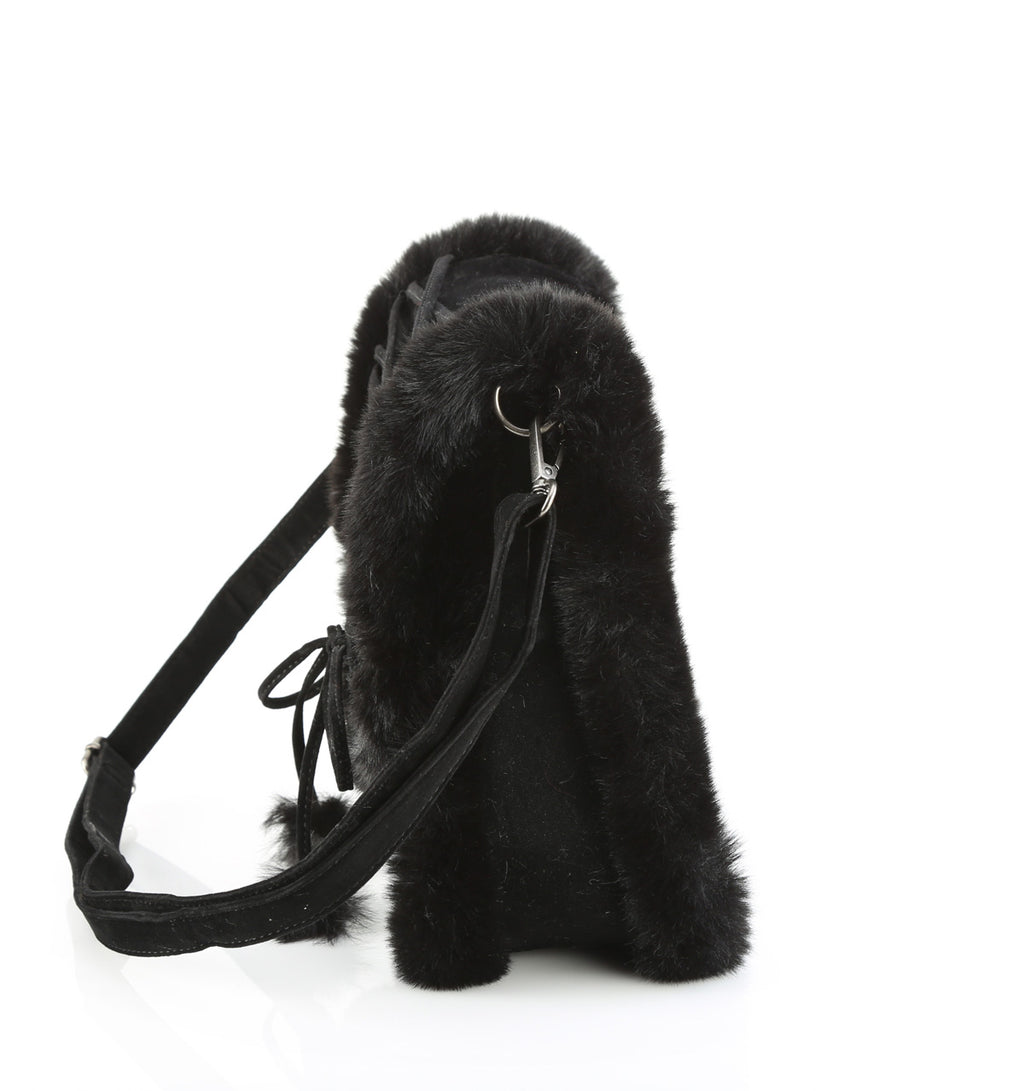 Demonia HB-663 Faux Fur Crossbody Bag
