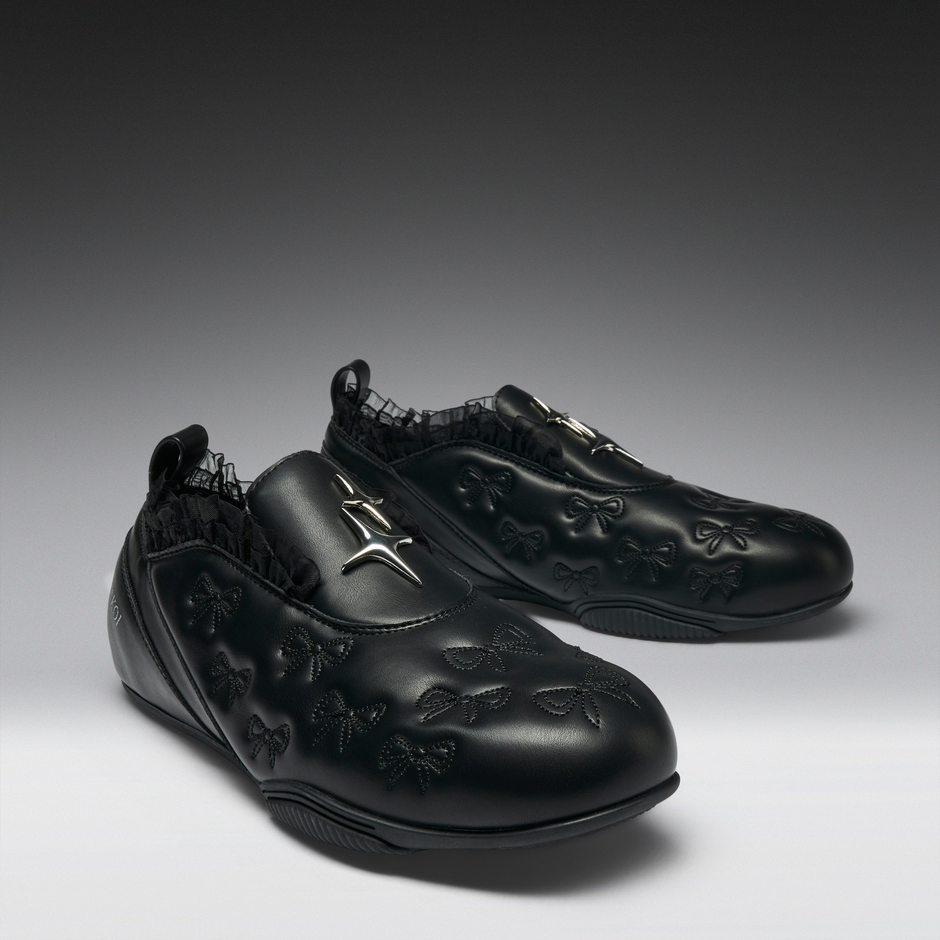 KOI Heartbreaker Sporty Slip On Shoes- Black