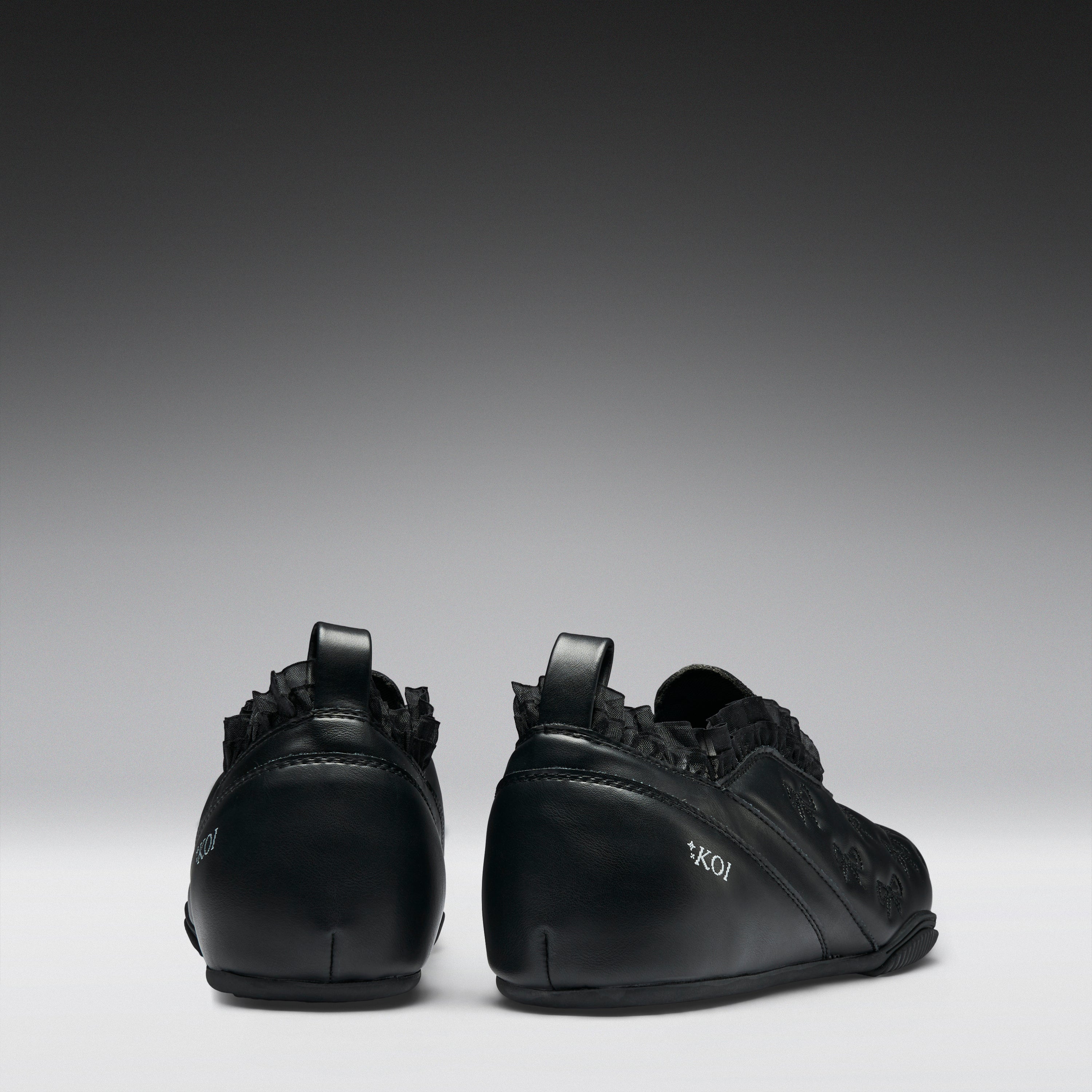 KOI Heartbreaker Sporty Slip On Shoes- Black
