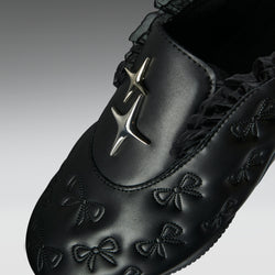 KOI Heartbreaker Sporty Slip On Shoes- Black