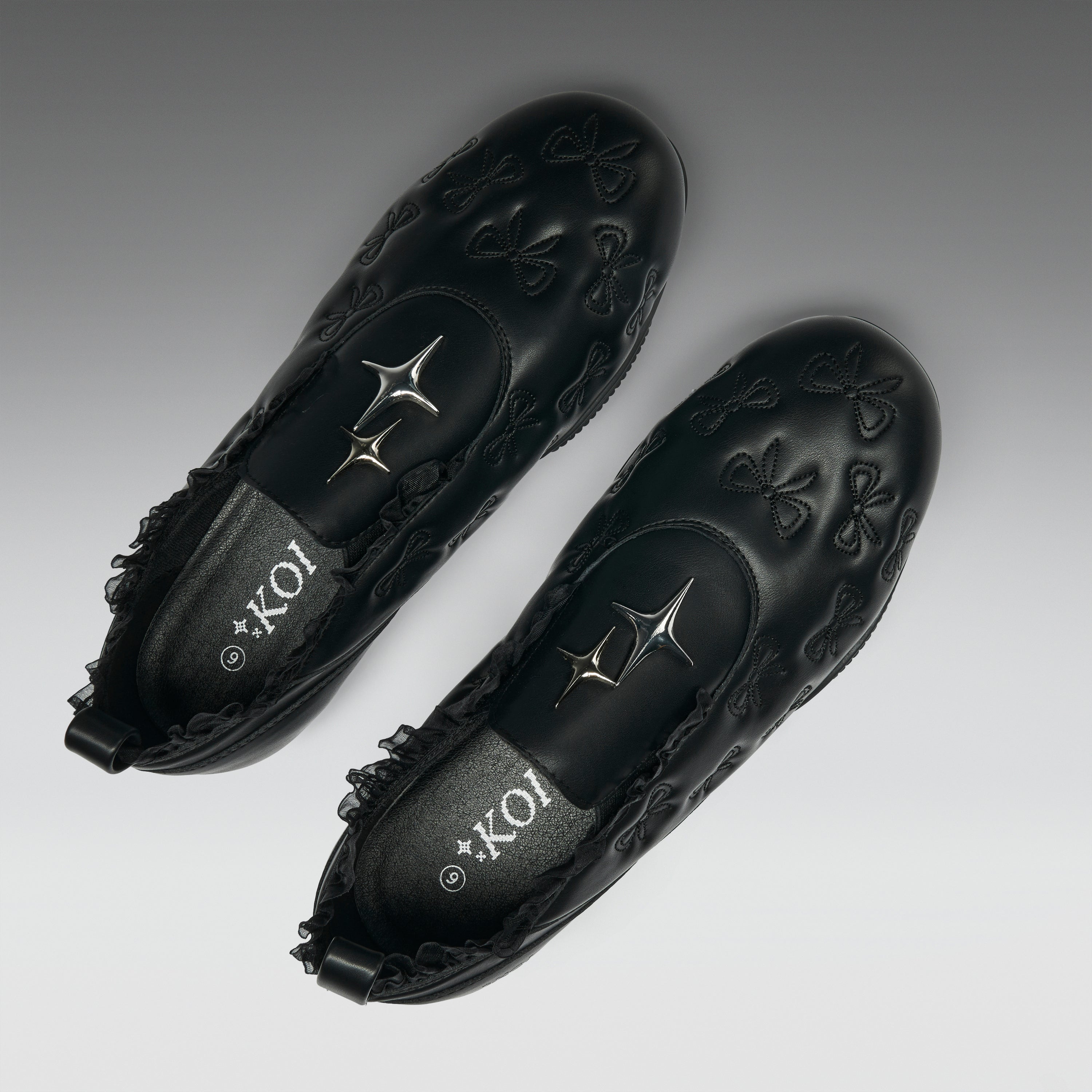 KOI Heartbreaker Sporty Slip On Shoes- Black