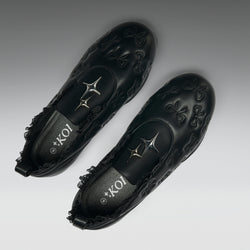 KOI Heartbreaker Sporty Slip On Shoes- Black