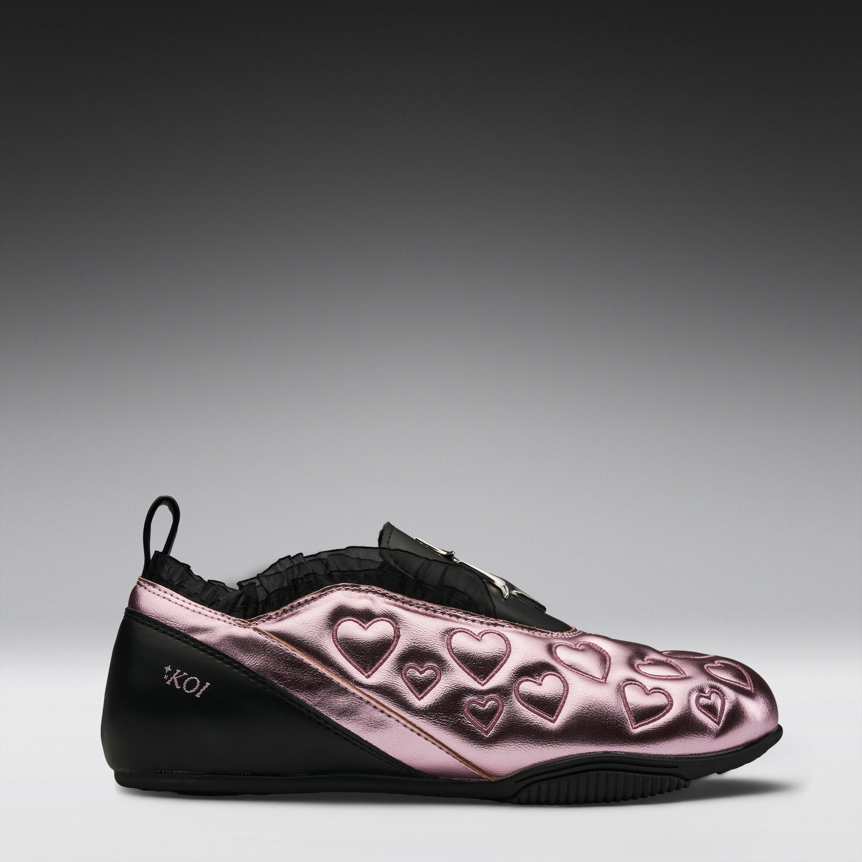 KOI Heartbreaker Sporty Slip On Shoes- Pink