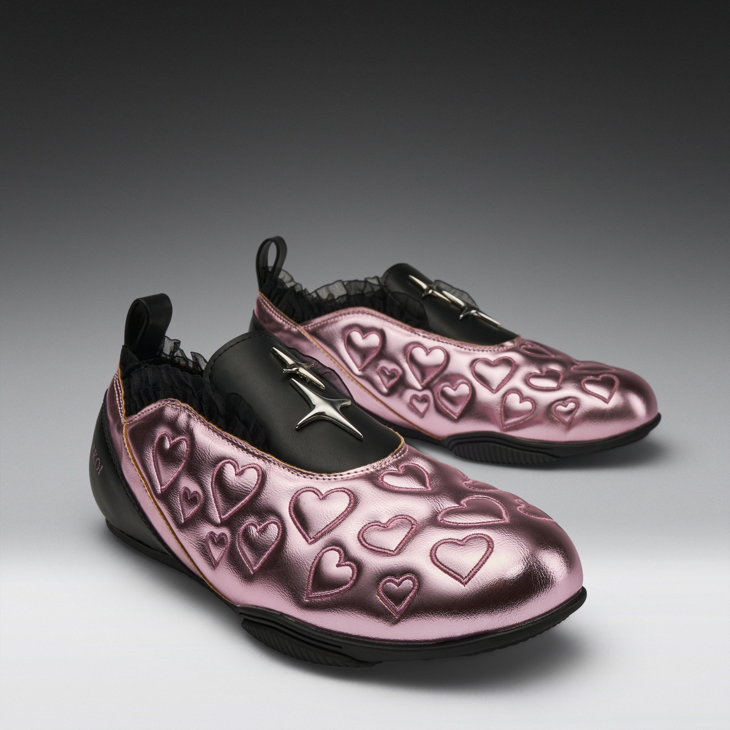 KOI Heartbreaker Sporty Slip On Shoes- Pink-Clearance