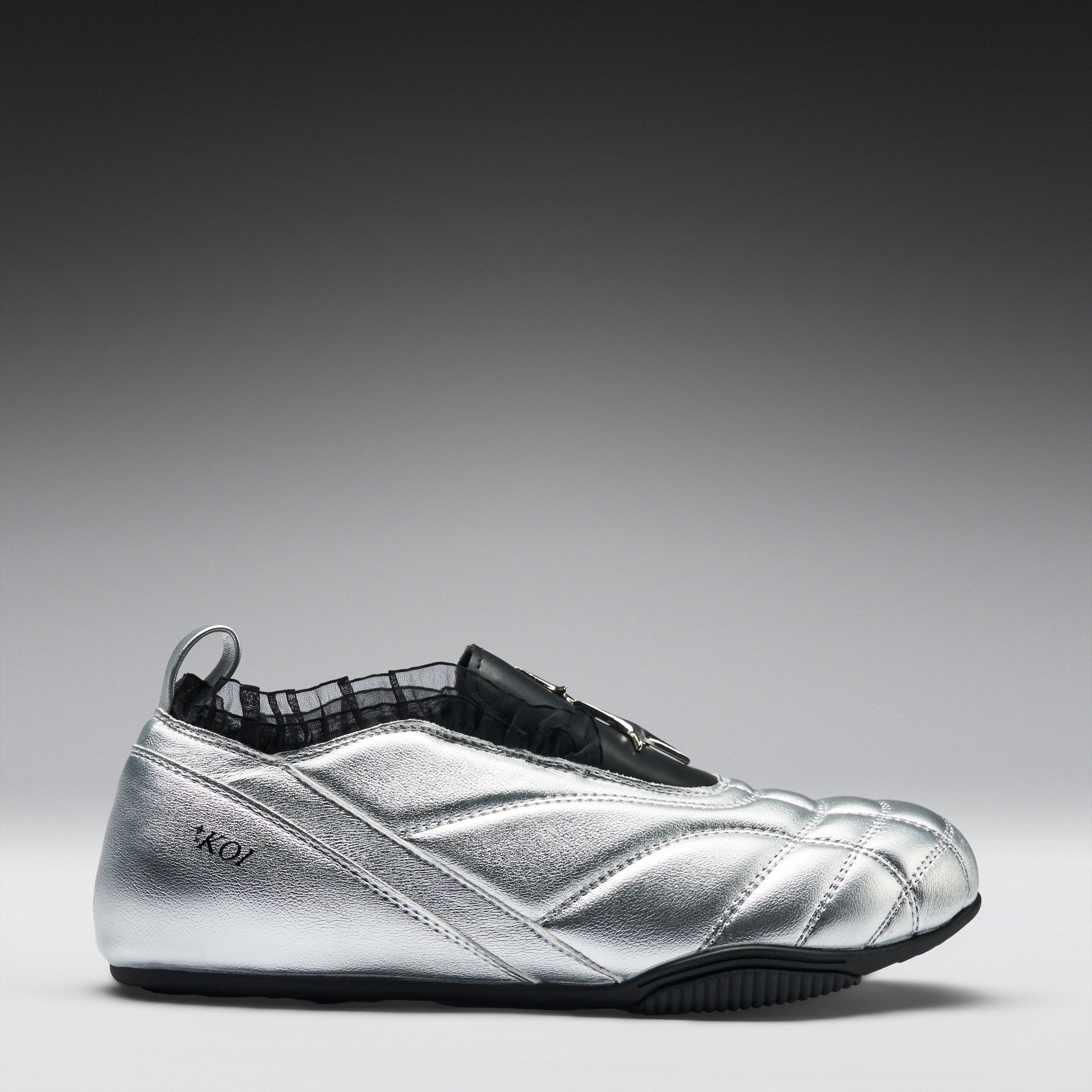 KOI Heartbreaker Sporty Slip On Shoes- Silver